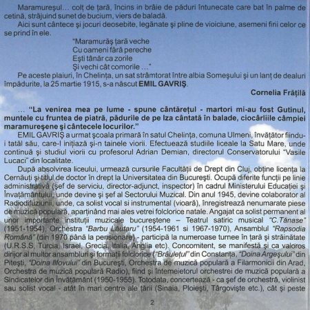 Emil Gavriș - Mândru Fecior Din Chelința, (CD) [1]