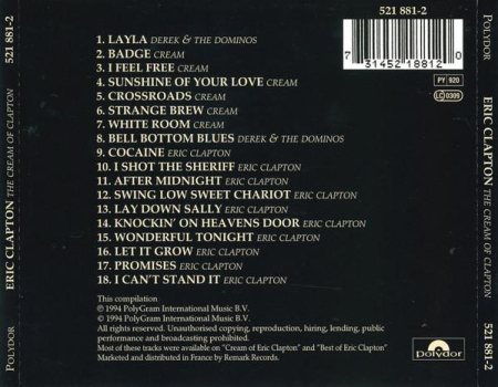 Eric Clapton - The Cream Of Clapton [1]