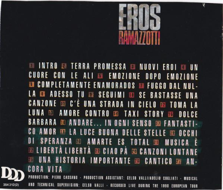 Eros Ramazzotti - Eros In Concert (CD) [1]