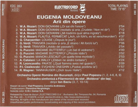 Eugenia Moldoveanu - Arii Din Opere, (CD) [1]
