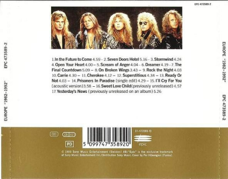 Europe (2) – 1982 - 1992 (CD) [1]