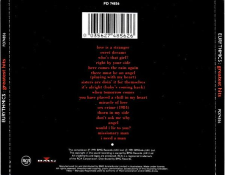 Eurythmics - Greatest Hits (CD) [1]