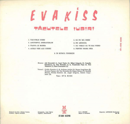 Eva Kiss - Tăcutele Iubiri, (Disc Vinil) [1]