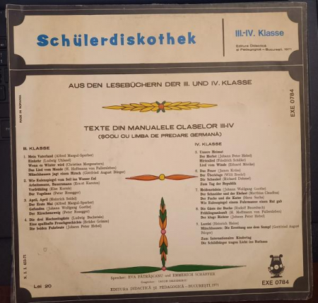 Eva Pătrășcanu - Schülerdiskothek, (Disc Vinil) [1]