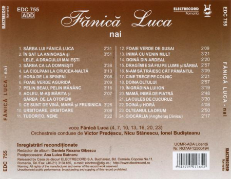 Fănică Luca - Fănică Luca, (CD) [1]