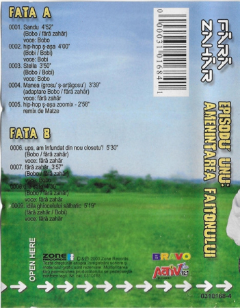 Fără Zahăr - Episodu' Unu: Ameninţarea Faitonului , (Casetă Audio) [1]