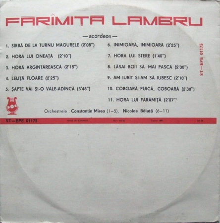 Fărîmiță Lambru – Acordeon, (Disc Vinil) [1]