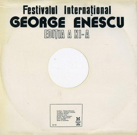 Festivalul Internațional George Enescu Ediția A XI-a București 16-26 Septembrie 1988, (Disc Vinil) [1]