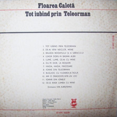 Floarea Calotă – Tot Iubind Prin Teleorman(VINIL) [1]