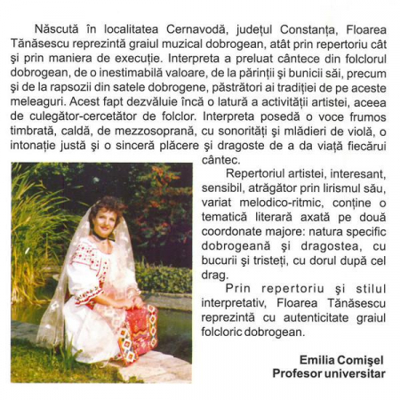 Floarea Tănăsescu - Hai la Dobrogea, (CD) [1]