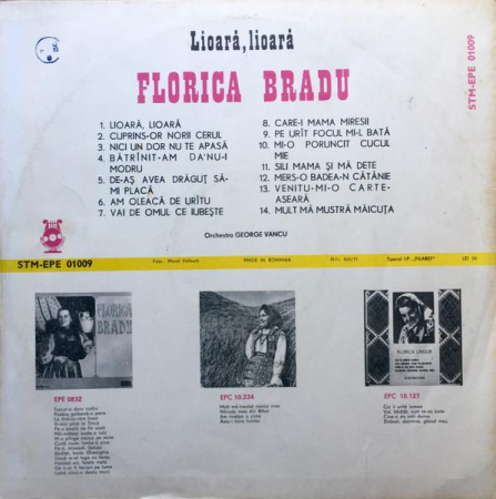 Florica Bradu - Lioară, Lioară [1]