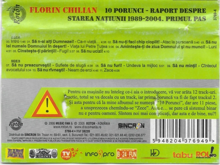 Florin Chilian - Zece Porunci – Raport Despre Starea Națiunii 1989-2004. Primul Pas , (Casetă Audio) [1]