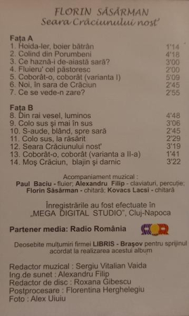 Florin Săsărman - Seara Craciunului Nost’, (Casetă Audio) [1]
