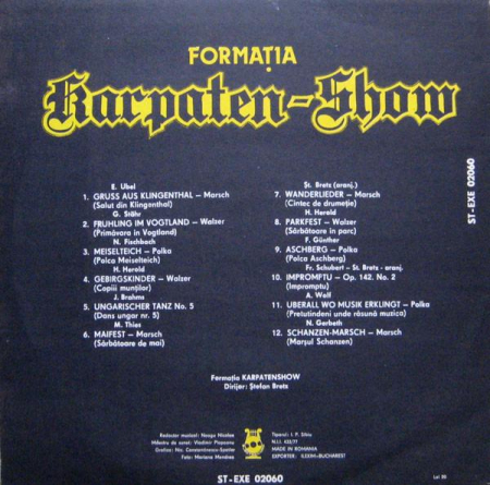 Formația Karpaten-Show - Formația Karpaten-Show (Disc Vinil) [1]