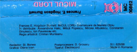 Frances Hodgson Burnett - Micul Lord (Caseta Audio) [1]