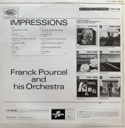 Franck Pourcel Et Son Grand Orchestre - Impressions, (Disc Vinil) [1]
