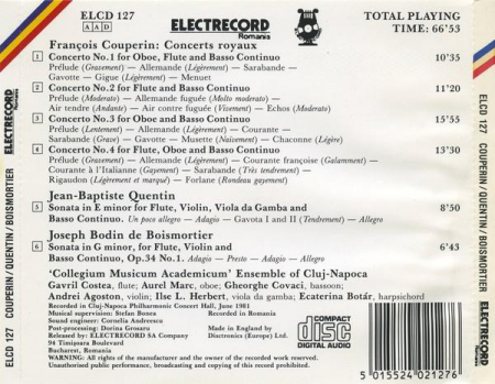 François Couperin - Concerts Royaux / Sonata In E Minor / Sonata In G Minor, (CD) [1]