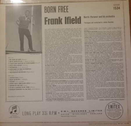 Frank Ifield - Born Free, (Disc Vinil) [1]