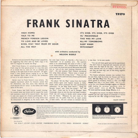 Frank Sinatra - All The Way, (Disc Vinil) [1]