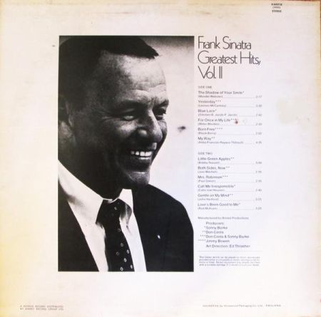 Frank Sinatra - Greatest Hits, Vol. II (Disc Vinil) [1]