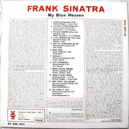 Frank Sinatra - My Blue Heaven, (Disc Vinil) [1]