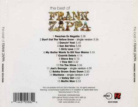 Frank Zappa - The Best Of Frank Zappa (CD) [1]