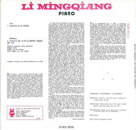 Franz Liszt - Sonata In B Minor / Sonata Op. 110, (Disc Vinil) [1]