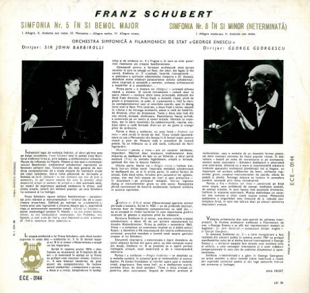 Franz Schubert - Simfonia Nr. 5 În Si Bemol Major / Simfonia Nr. 8 În Si Minor (Neterminată), (Disc Vinil) [1]