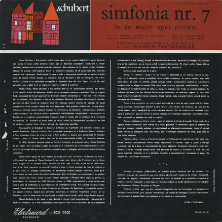 Franz Schubert - Simfonia Nr. 7 În Do Major, Opus Postum, (Disc Vinil) [1]