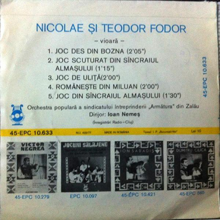 Frații Fodor - Vioară, (Disc Vinil) [1]
