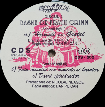 Frații Grimm* – Basme: Hansel Și Gretel / Fata Moșului Cea Cuminte Și Harnică / Darul Spiridușilor (VINIL) [1]