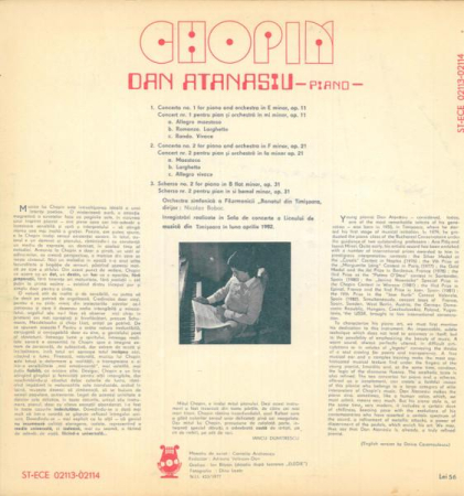 Frédéric Chopin - Concertos No. 1 And 2 For Piano And Orchestra (Disc Vinil) [1]