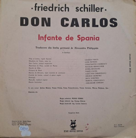Friedrich Schiller - Don Carlos, (Disc Vinil) [1]