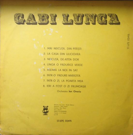 Gabi Luncă - Gabi Luncă, (Disc Vinil) [1]
