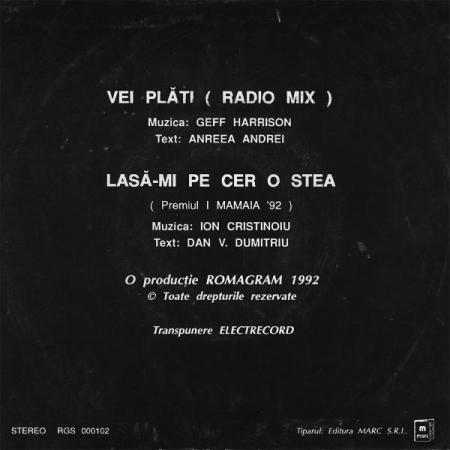 Gabriel Cotabiță - Vei Plăti, (Disc Vinil) [1]