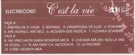 Gabriel Dorobanțu - C'est La Vie , (Casetă Audio) [1]