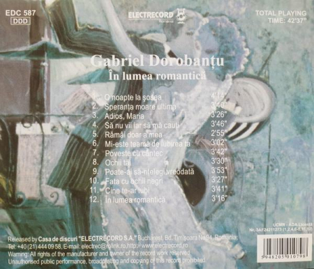 Gabriel Dorobanțu - În Lumea Romantică, (CD) [1]