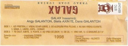 Galax - Vreau Doar Iubire, (Casetă Audio) [1]
