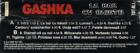 Gashka - La Bar Cu Baietii , (Casetă Audio) [1]
