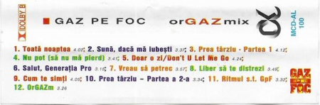 Gaz Pe Foc - OrGAZmix, (Casetă Audio) [1]