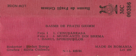 Gebrüder Grimm - Basme De Frații Grimm , (Casetă Audio) [1]