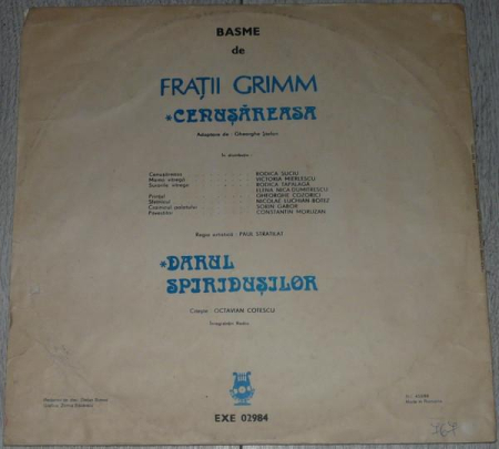 Gebrüder Grimm - Cenușăreasa / Darul Spiridușilor(Disc Vinil) [1]