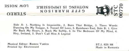 Geff Harrison - Nothing Is Impossible (Caseta Audio) [1]