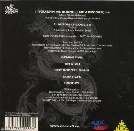 Gemini Five - You Spin Me Round (Like A Record), (CD) [1]