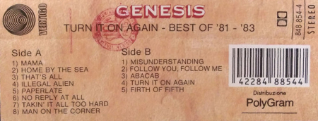 Genesis - Turn It On Again - Best Of '81 - '83 (Caseta Audio) [1]