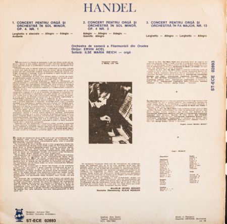 Georg Friedrich Händel - Concertos No. 1, 3 and 13 for Organ and Orchestra, (Disc Vinil) [1]