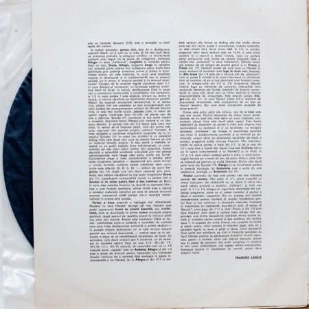 Georg Friedrich Händel - Integrala Sonatelor Pentru Flaut Si Bas Continuu, (Disc Vinil) [1]