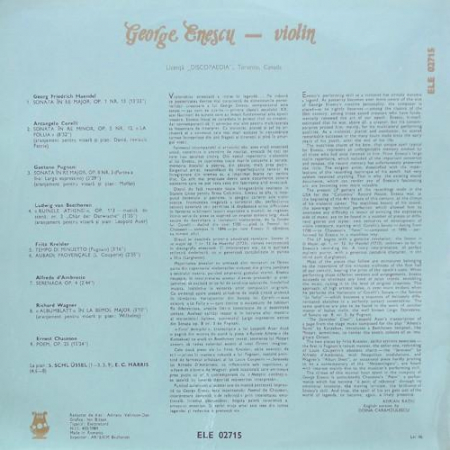 George Enescu - Historical Recordings, (Disc Vinil) [1]