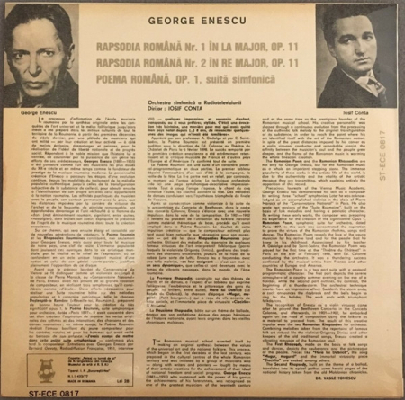George Enescu - Rapsodiile Române / Poema Română, (Disc Vinil) [1]