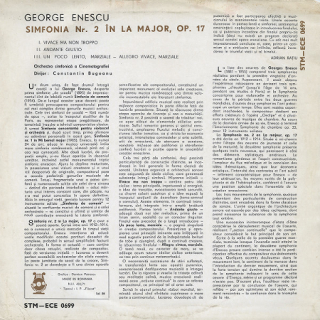 George Enescu - Simfonia Nr. 2 În La Major, Op. 17, (Disc Vinil) [1]